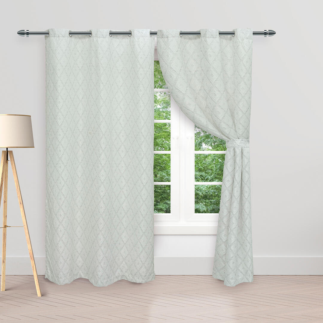 Cortina Fique Negra 270x220cm Horizontal Argolla - Cortinas y Persianas | Bylmo