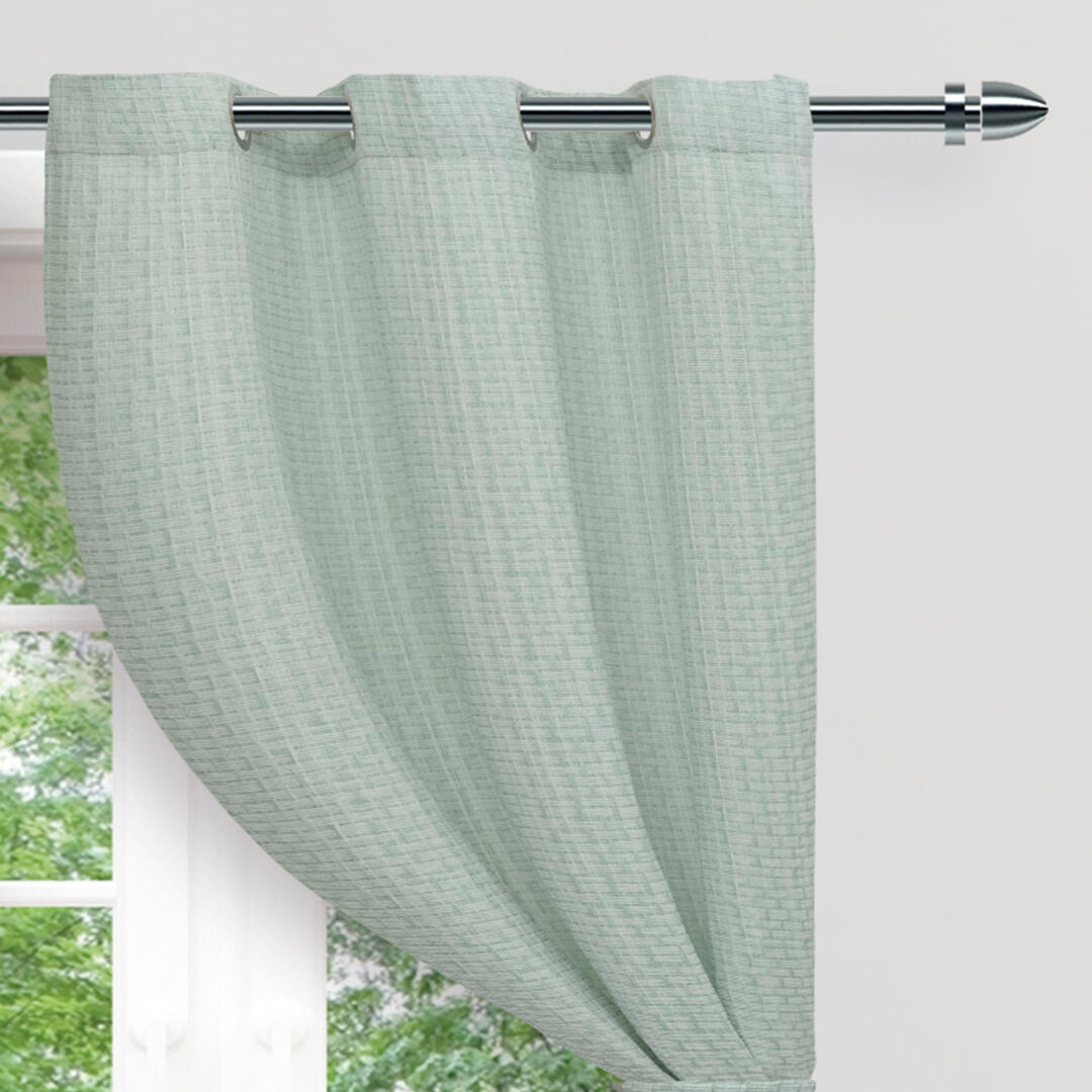 Cortina Yute Verde 270x220cm Horizontal Argolla - Cortinas y Persianas | Bylmo