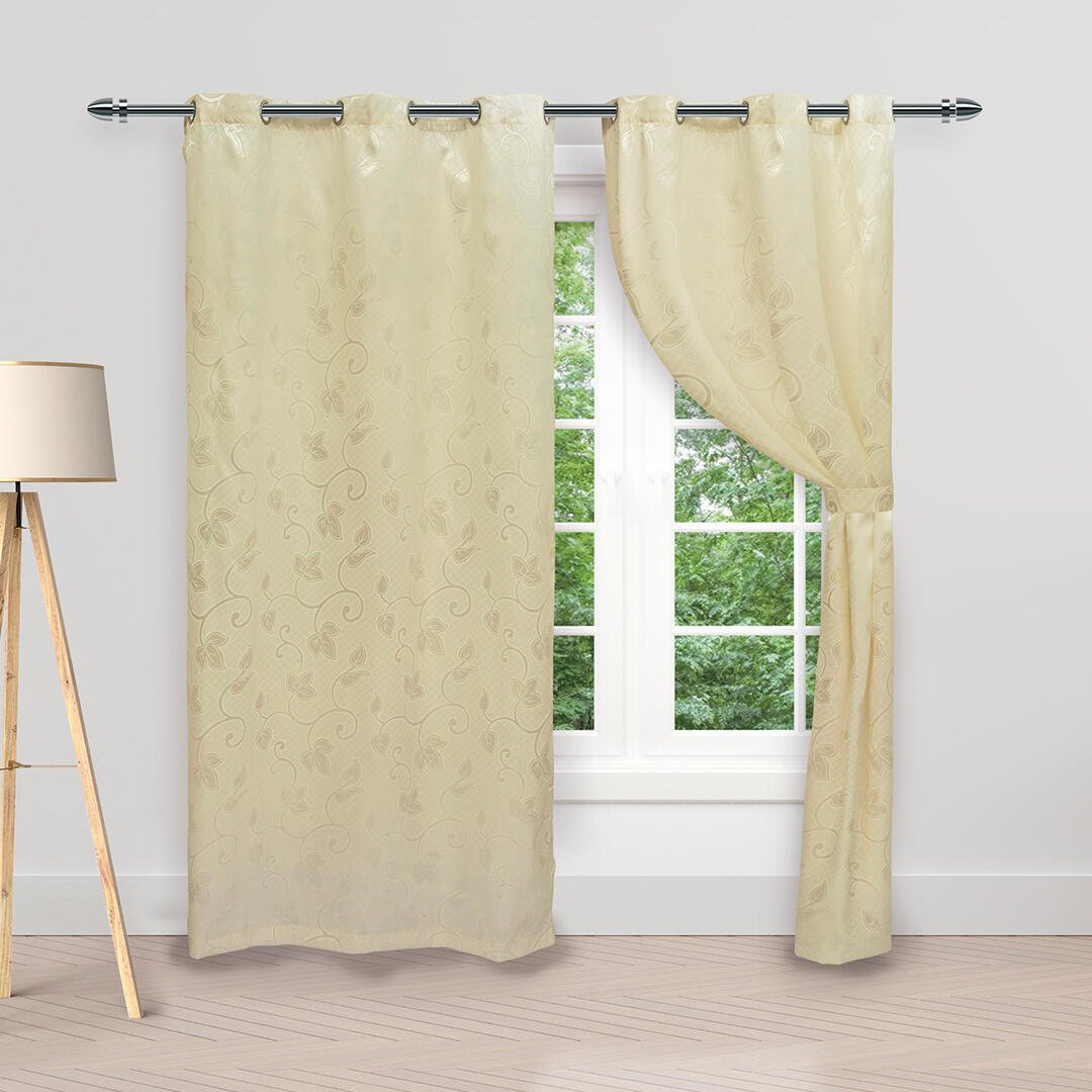 Cortina Pergamino Beige 270x220cm Horizontal Argolla - Cortinas y Persianas | Bylmo