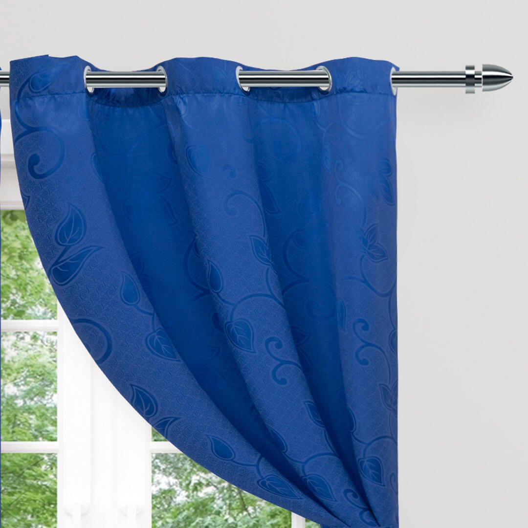 Cortina Pergamino Azul 270x220cm Horizontal Argolla - Cortinas y Persianas | Bylmo