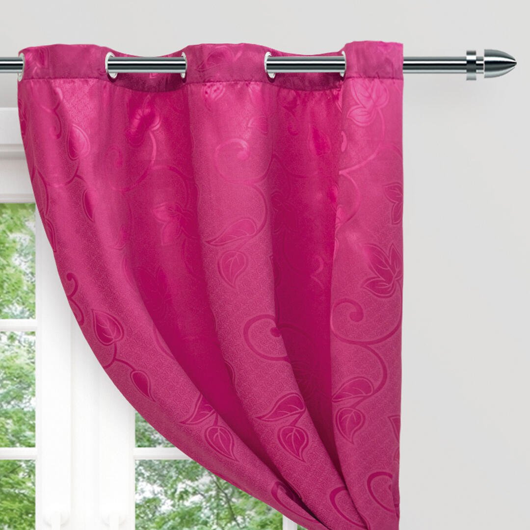 Cortina Pergamino Fucsia 270x220cm Horizontal Argolla - Cortinas y Persianas | Bylmo