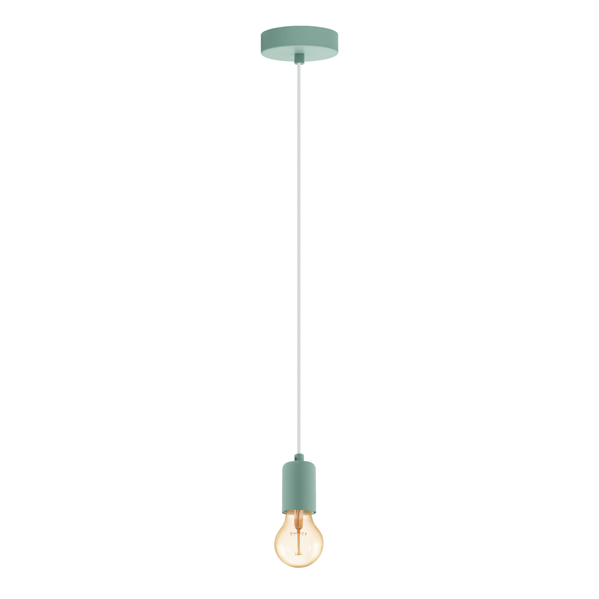 Lámpara Colgante Vintage Ajustable de Acero Verde 150cm - Iluminacion | Bylmo
