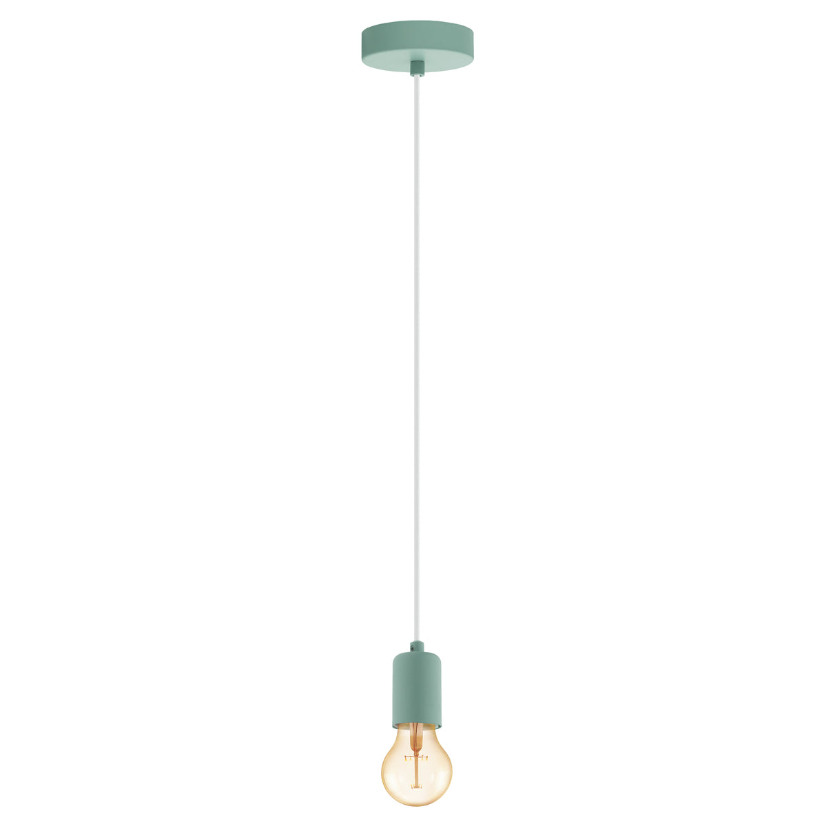 Lámpara Colgante Vintage Ajustable de Acero Verde 150cm - Iluminacion | Bylmo