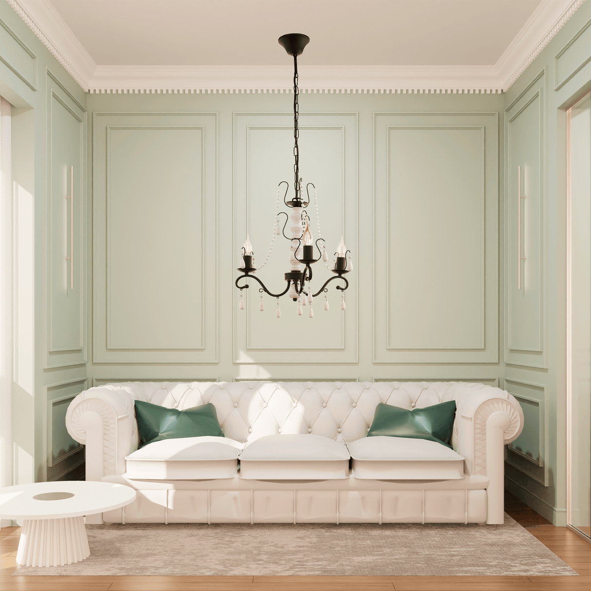 Lámpara Colgante Rústico 3 Luces Café Acero Ajustable 44x44x110cm - Iluminacion | Bylmo