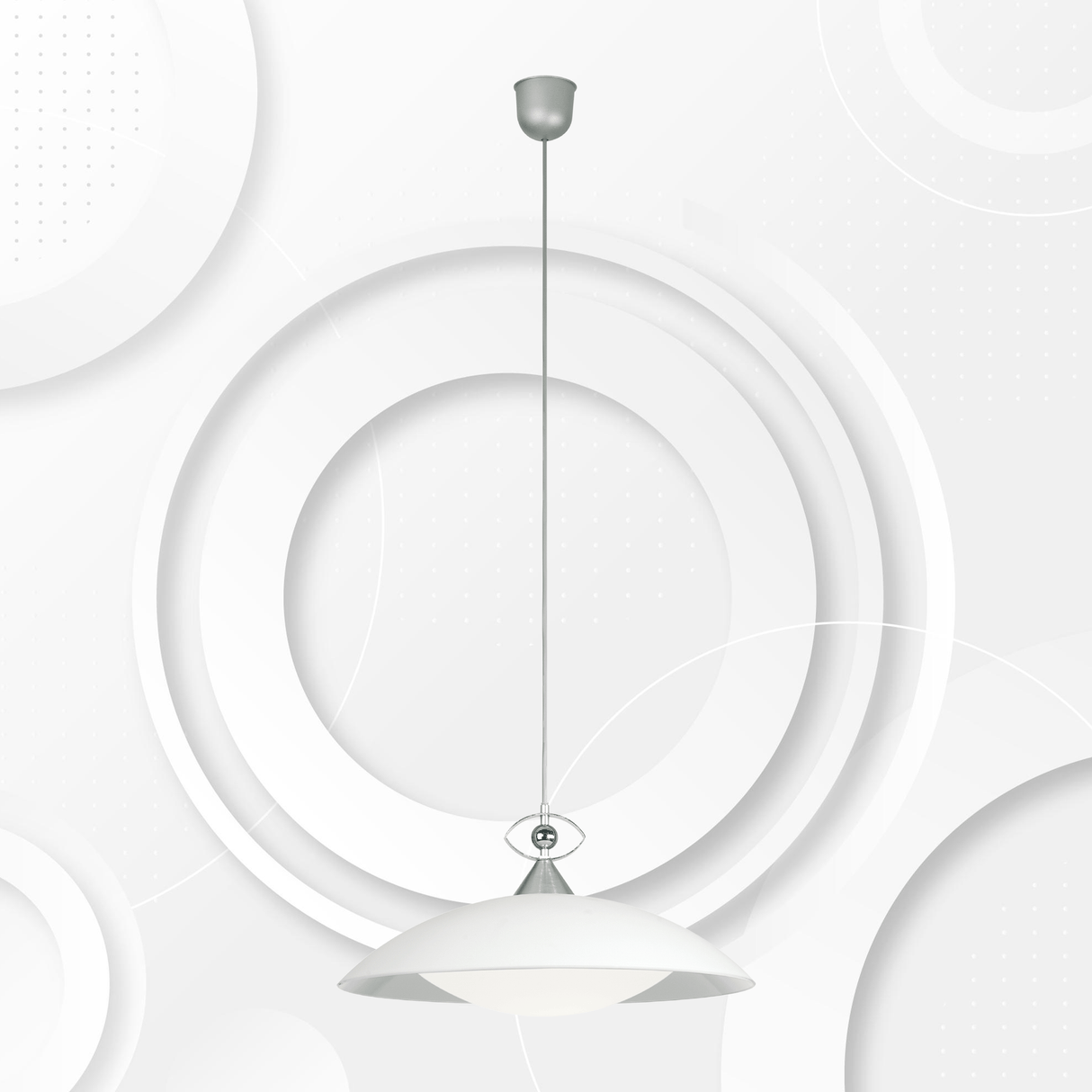 Lámpara Colgante Contemporáneo 45x45x110cm Gris Aluminio Ajustable - Iluminacion | Bylmo