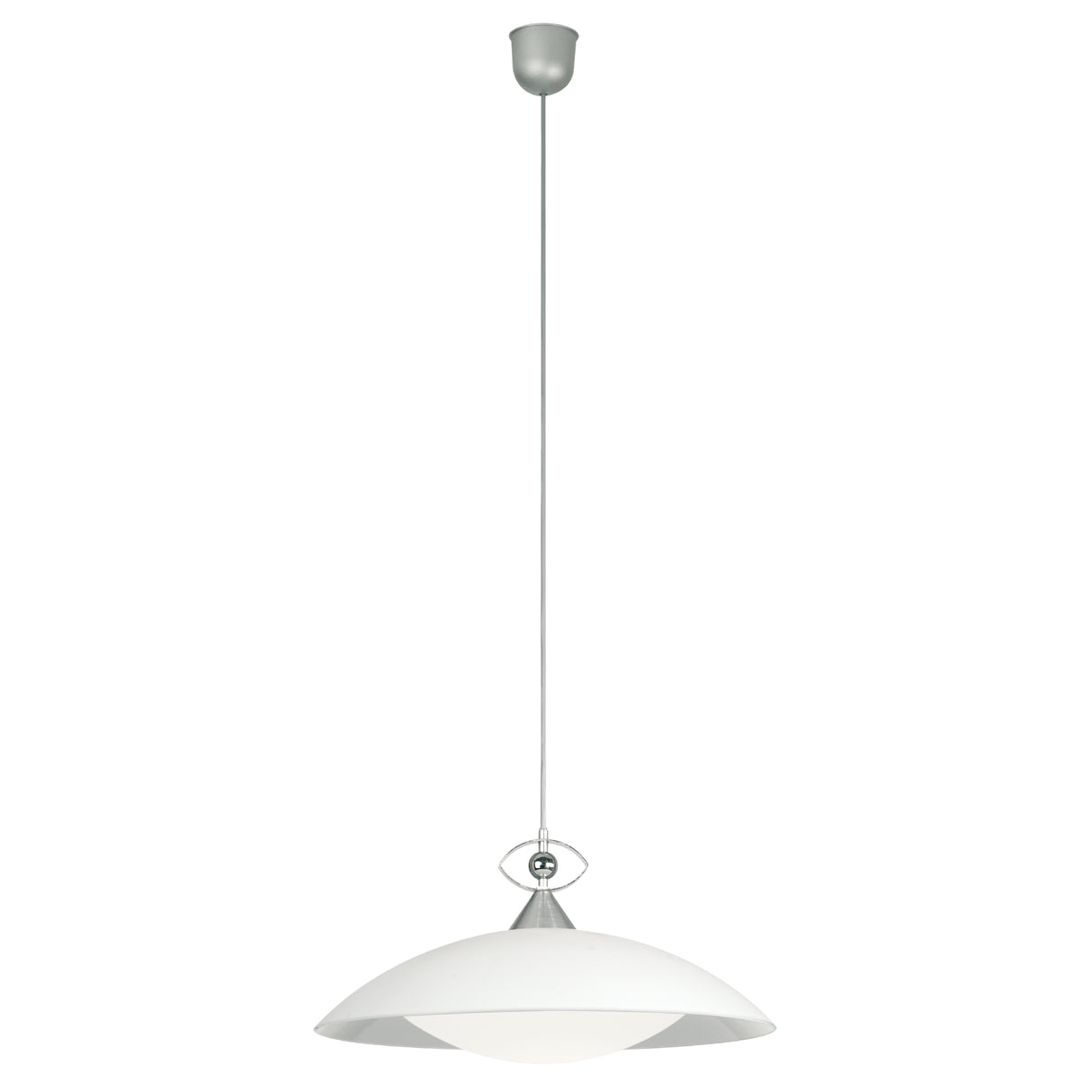 Lámpara Colgante Contemporáneo 45x45x110cm Gris Aluminio Ajustable - Iluminacion | Bylmo