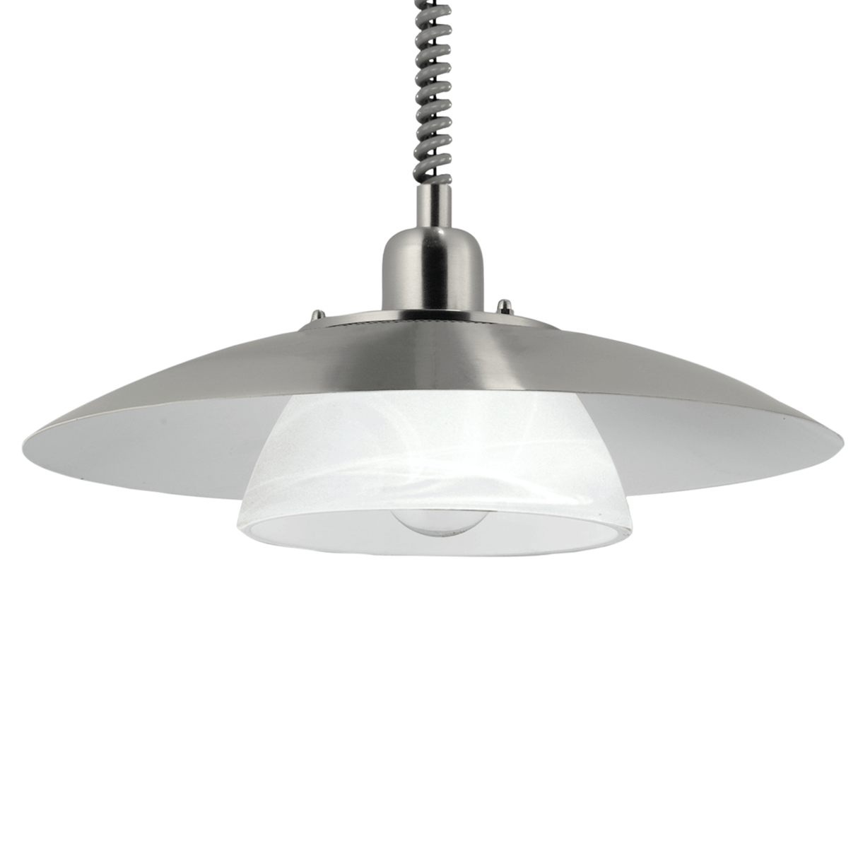 Lámpara Colgante Contemporáneo Gris ACERO Ajustable 1 Lámpara 36x36x110cm - Iluminacion | Bylmo