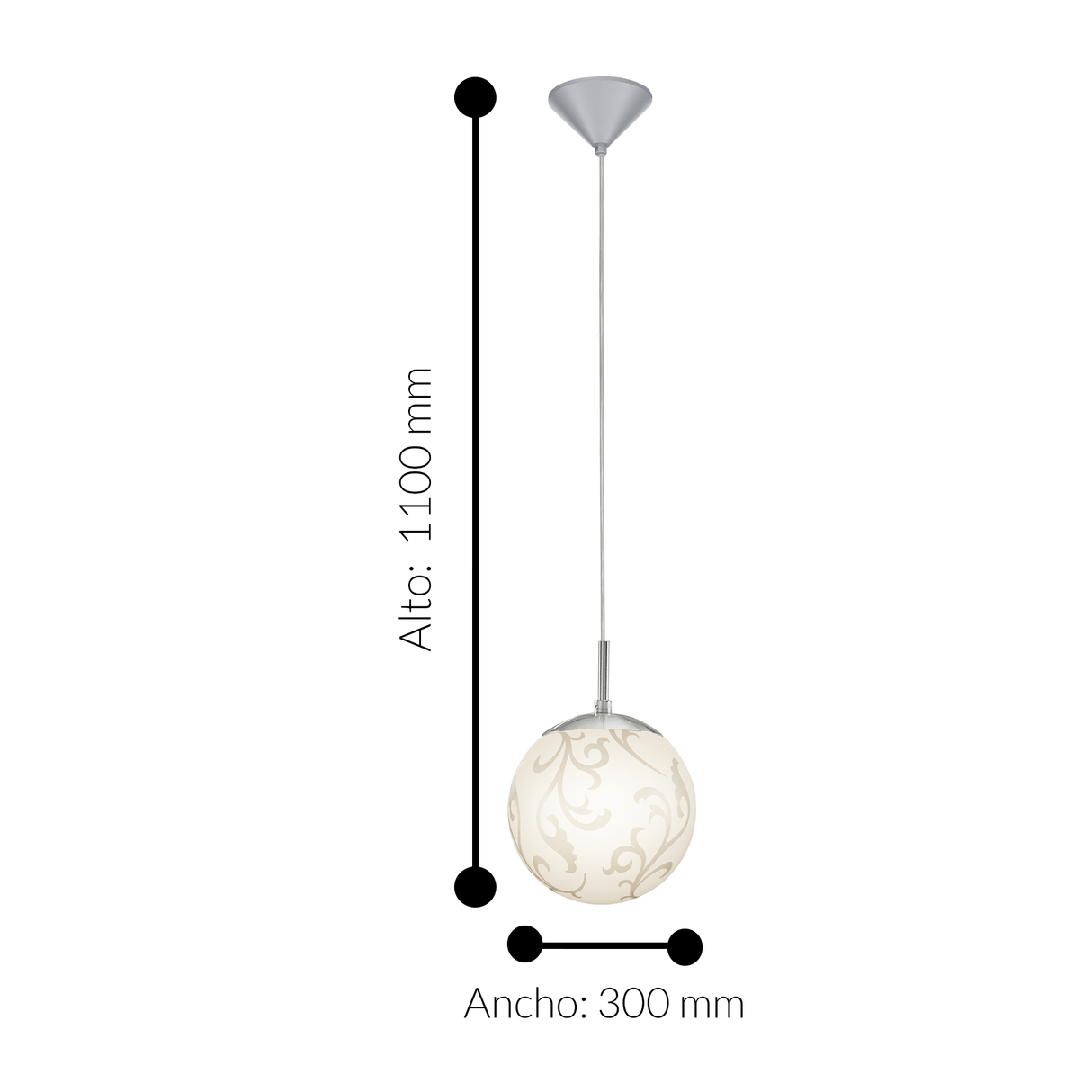 Lámpara Colgante Contemporáneo Gris Acero Ajustable 1.6kg - Iluminacion | Bylmo