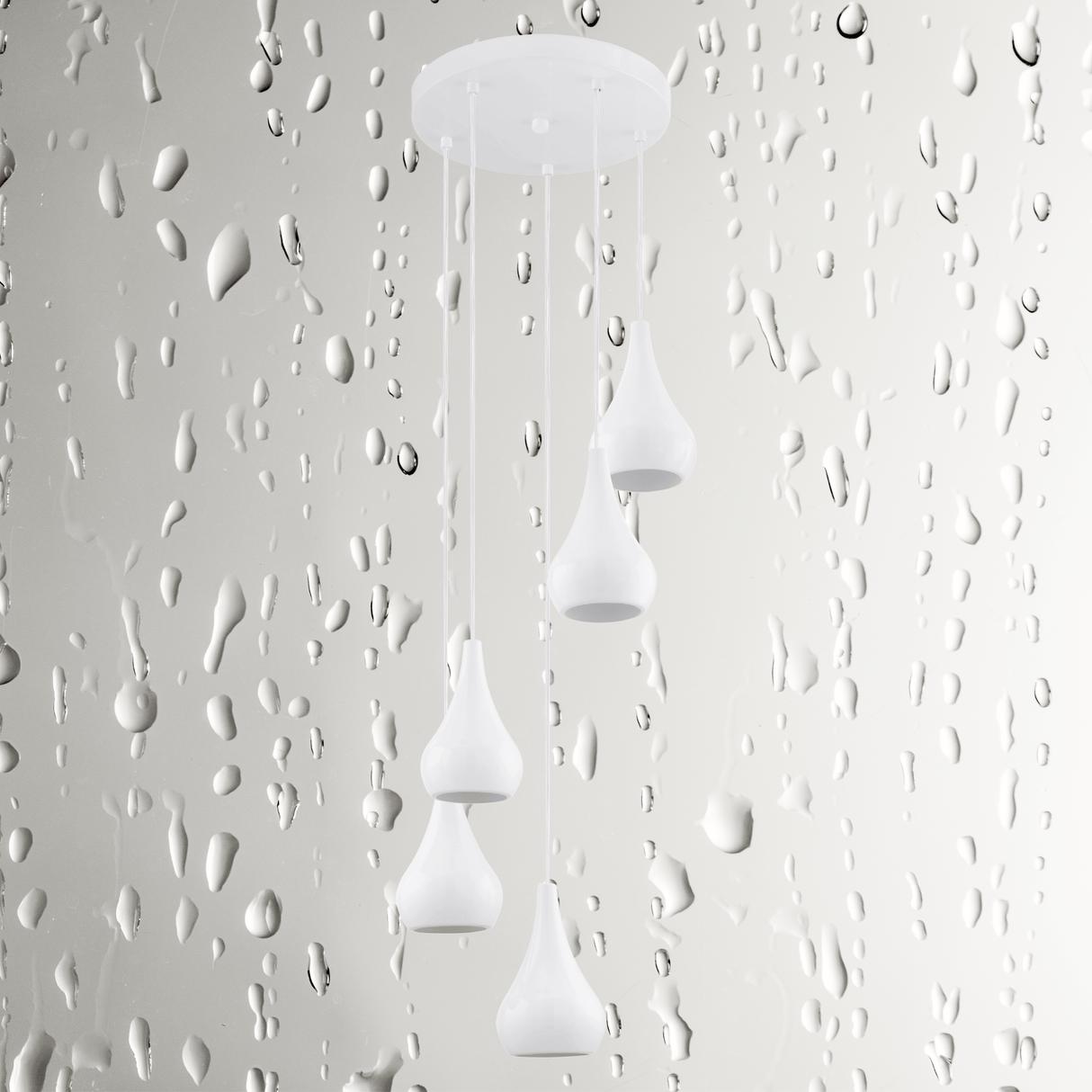 Lámpara Colgante Moderno 35x35x110cm Blanco Ajustable - Iluminacion | Bylmo