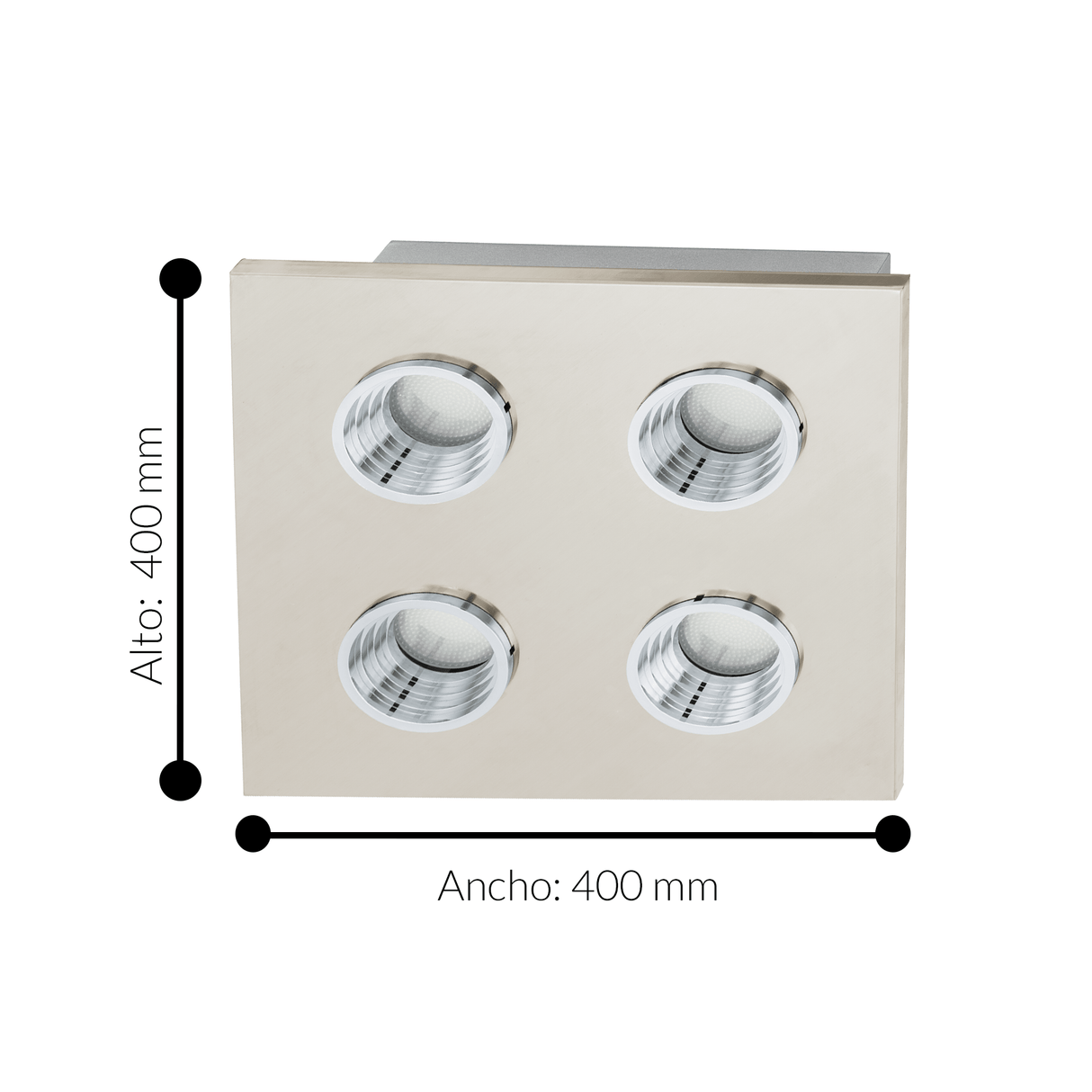 Lámpara de Techo Contemporáneo Gris 4 luces LED 1600 lúmenes - Iluminacion | Bylmo