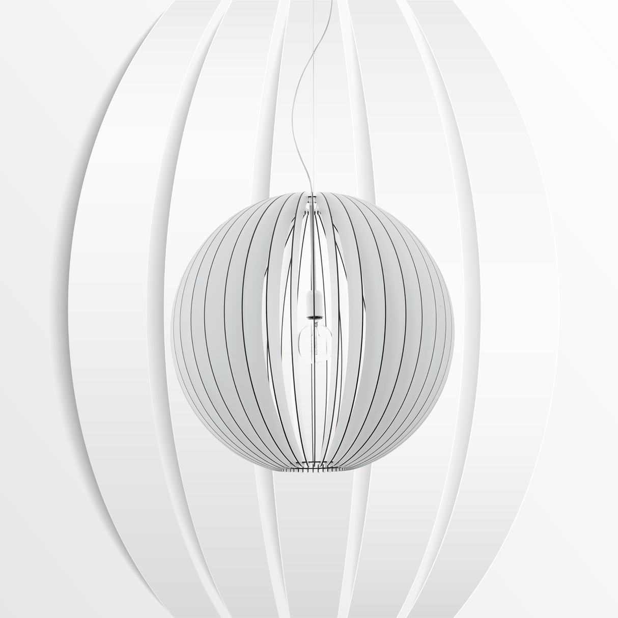 Lámpara Colgante Rústico Blanco 1 Luz Ajustable para Ambiente - Iluminacion | Bylmo