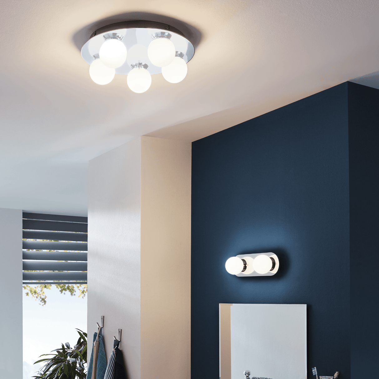 Lámpara Minimalista Gris Acero 35x35x10 cm Moderna - Iluminacion | Bylmo