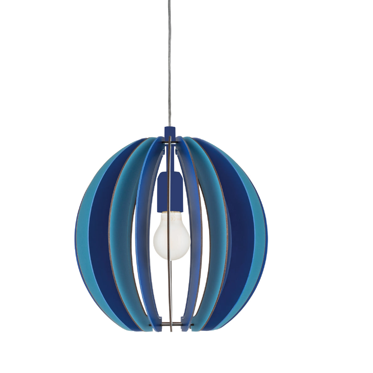 Lámpara Colgante Rústico Azul 30x30x110cm Madera Ajustable - Iluminacion | Bylmo