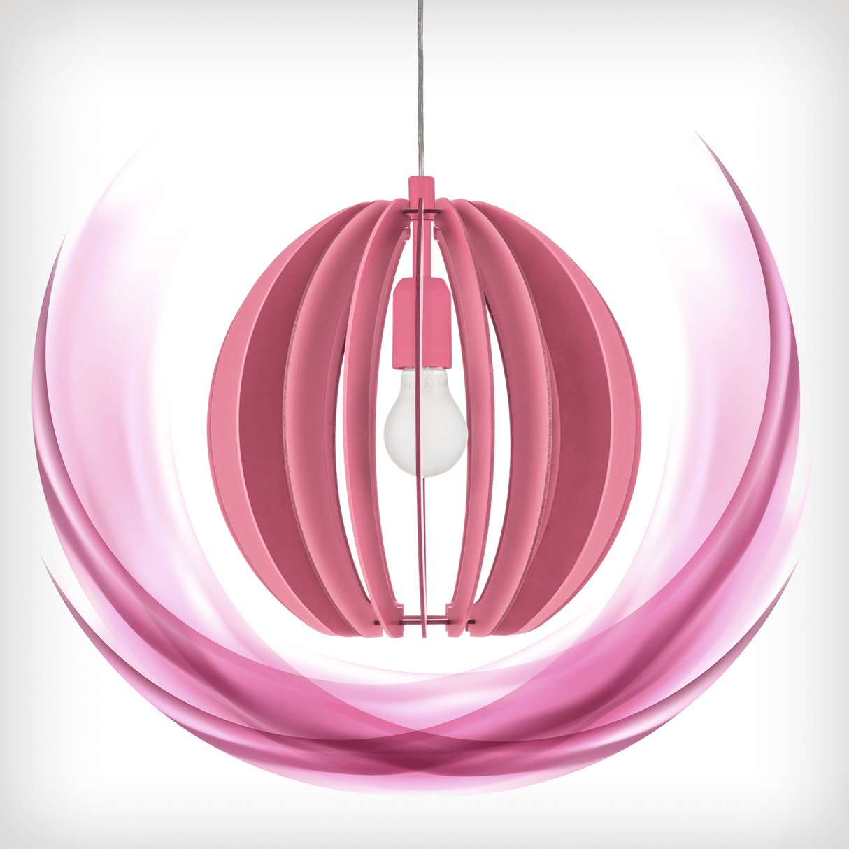 Lámpara Colgante Rústico Rosa 30x30x110 cm Madera Ajustable - Iluminacion | Bylmo