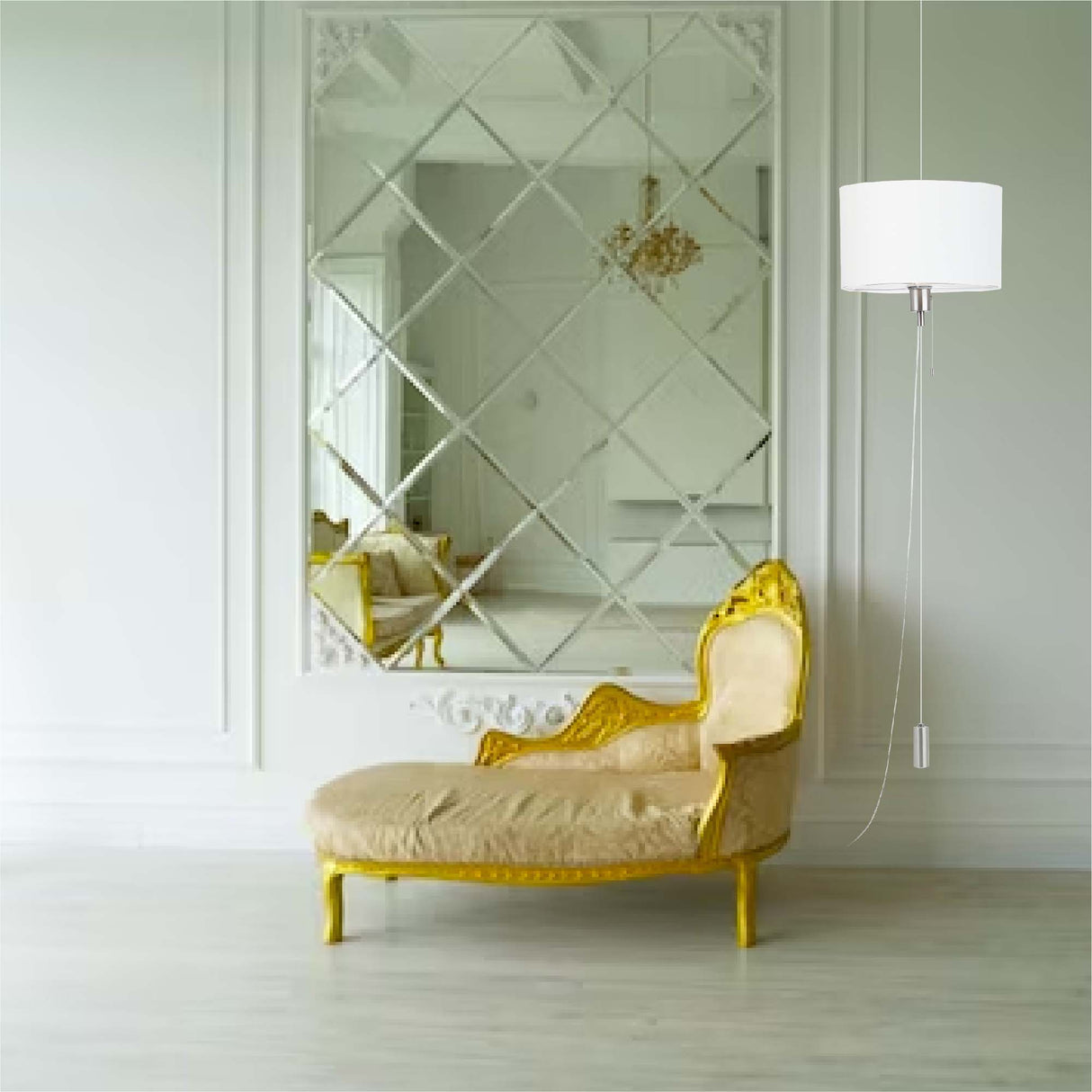 Lámpara Colgante Contemporáneo 35x35x150 Blanco Ajustable - Iluminacion | Bylmo