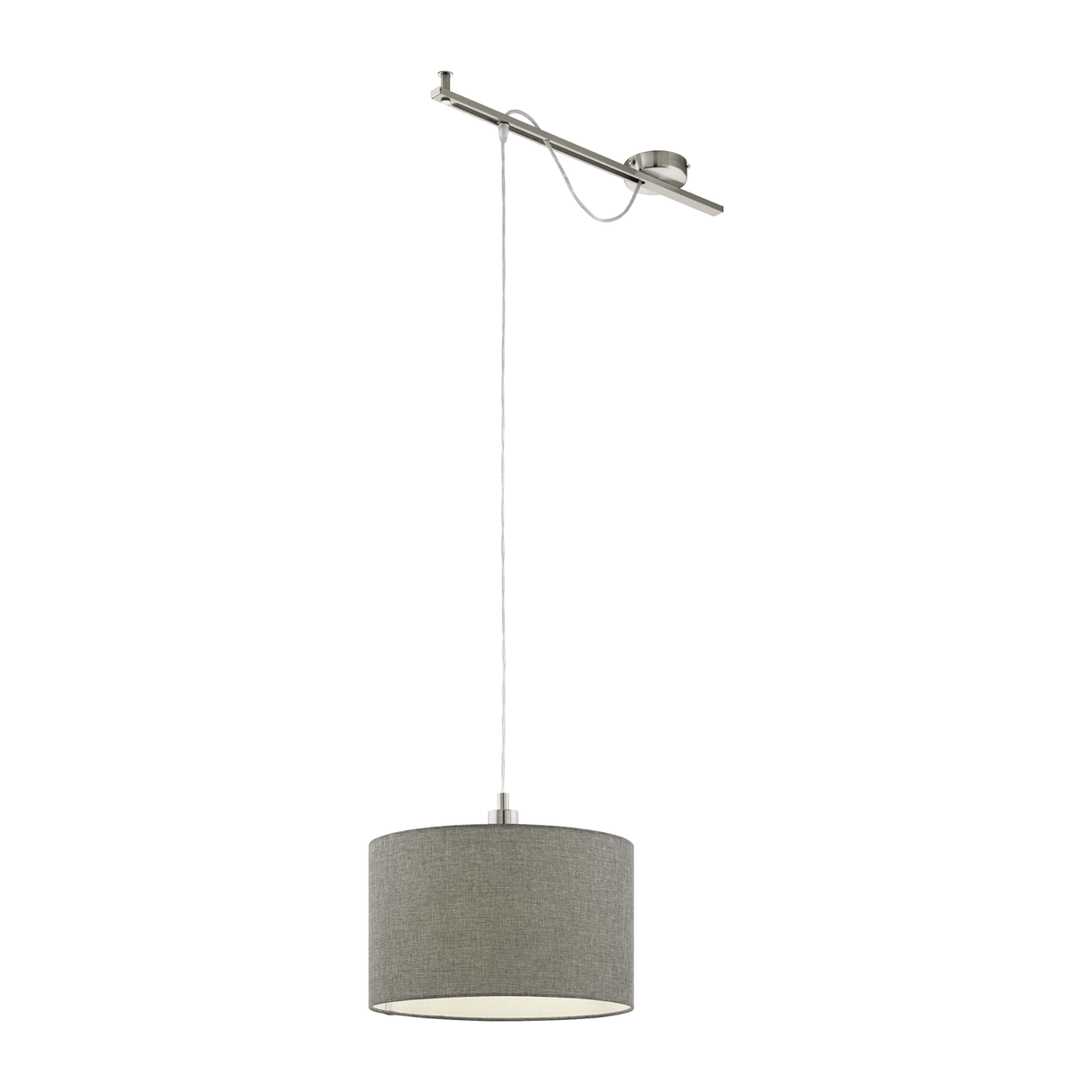 Lámpara Colgante Contemporáneo Gris 1 Luz Ajustable ACERO 38x58x130cm - Iluminacion | Bylmo