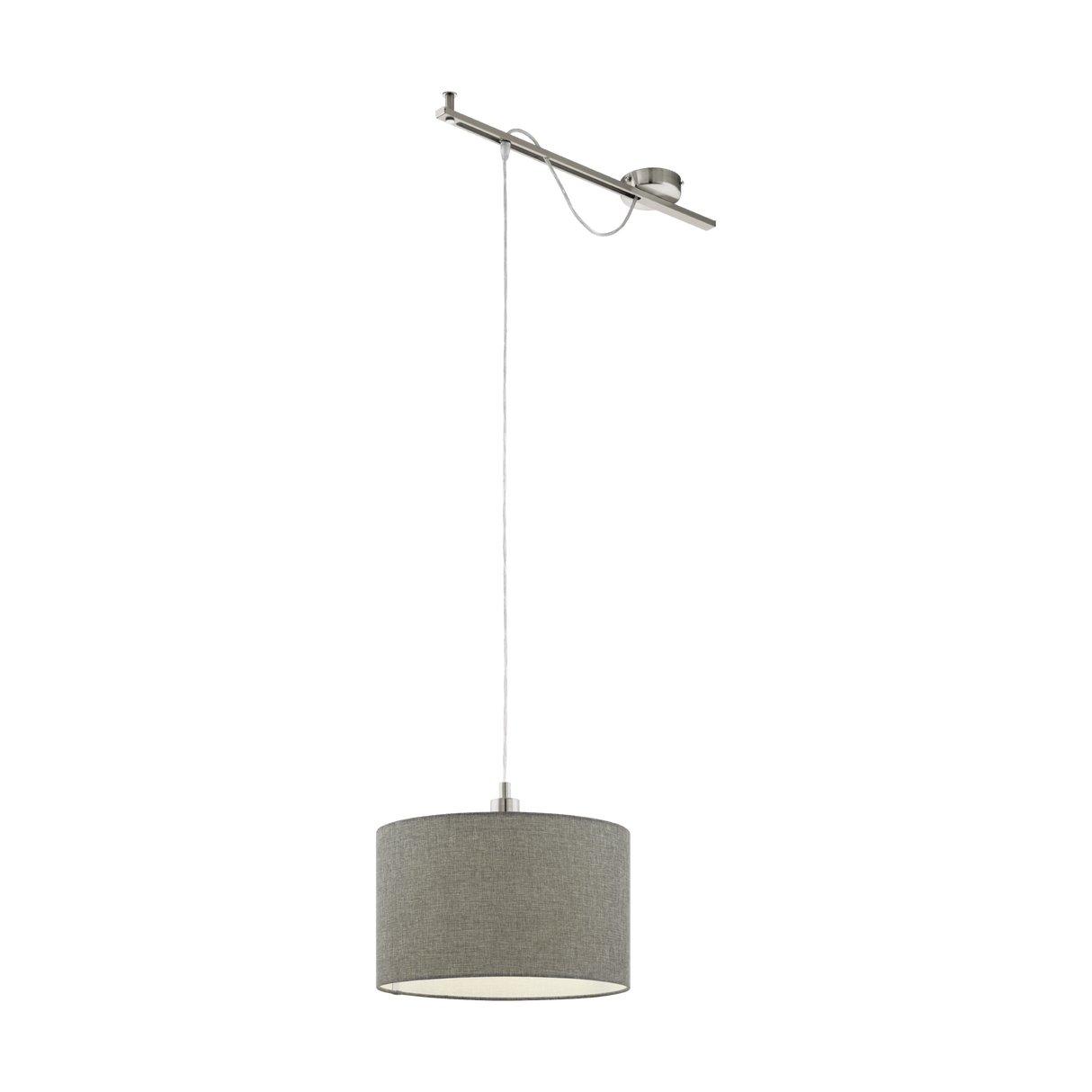 Lámpara Colgante Contemporáneo Gris 1 Luz Ajustable ACERO 38x58x130cm - Iluminacion | Bylmo