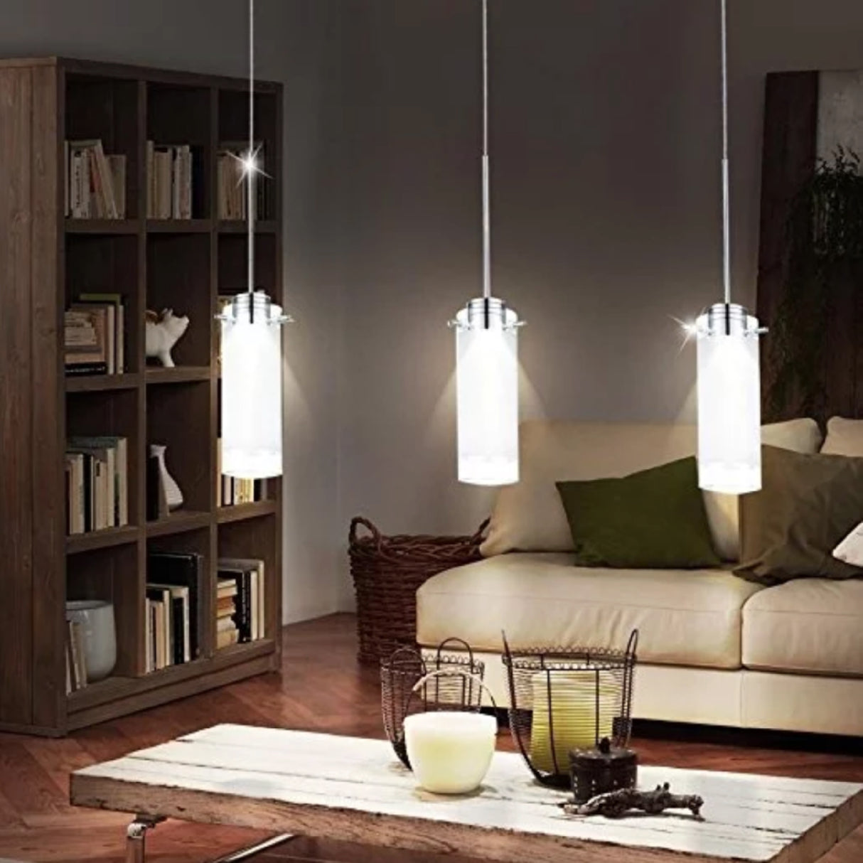 Lámpara Colgante Moderno Gris Acero Ajustable 10x66x110cm - Iluminacion | Bylmo