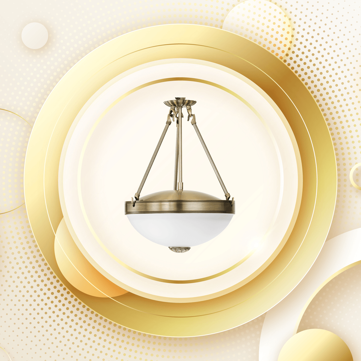 Lámpara Colgante Clásico Dorado Ajustable 1100 Lúmens - Iluminacion | Bylmo