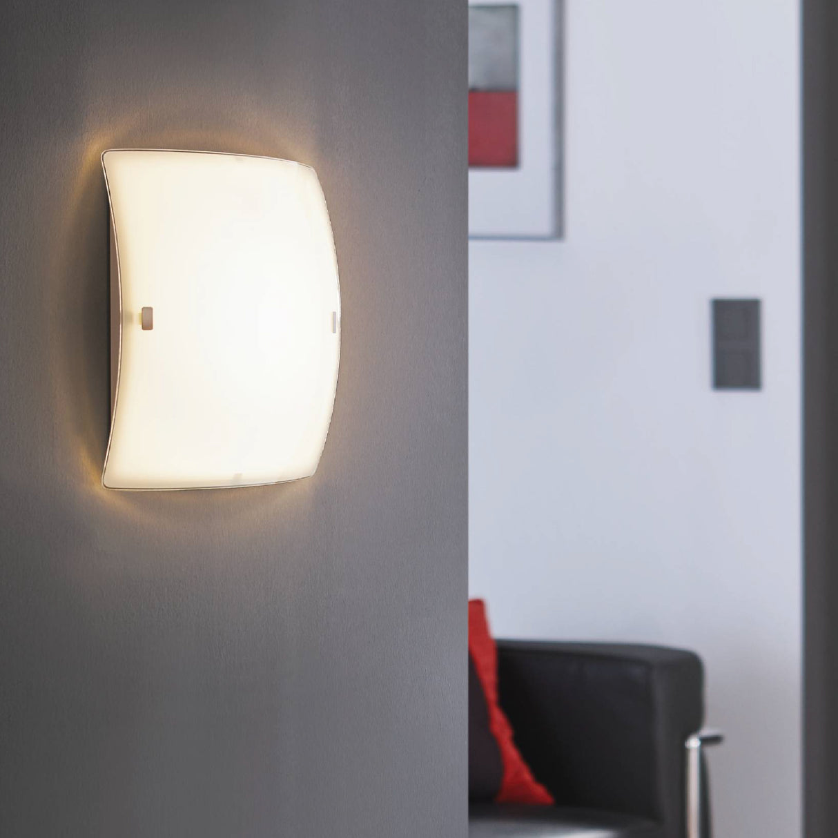 Lámpara de Pared Contemporáneo 24x24 Blanco Acero 1 Luz 1100 Lúmenes - Iluminacion | Bylmo