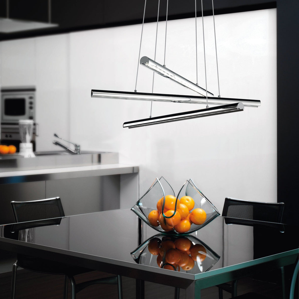 Lámpara Colgante Moderno Gris Acero 3 Luces Ajustable - Iluminacion | Bylmo