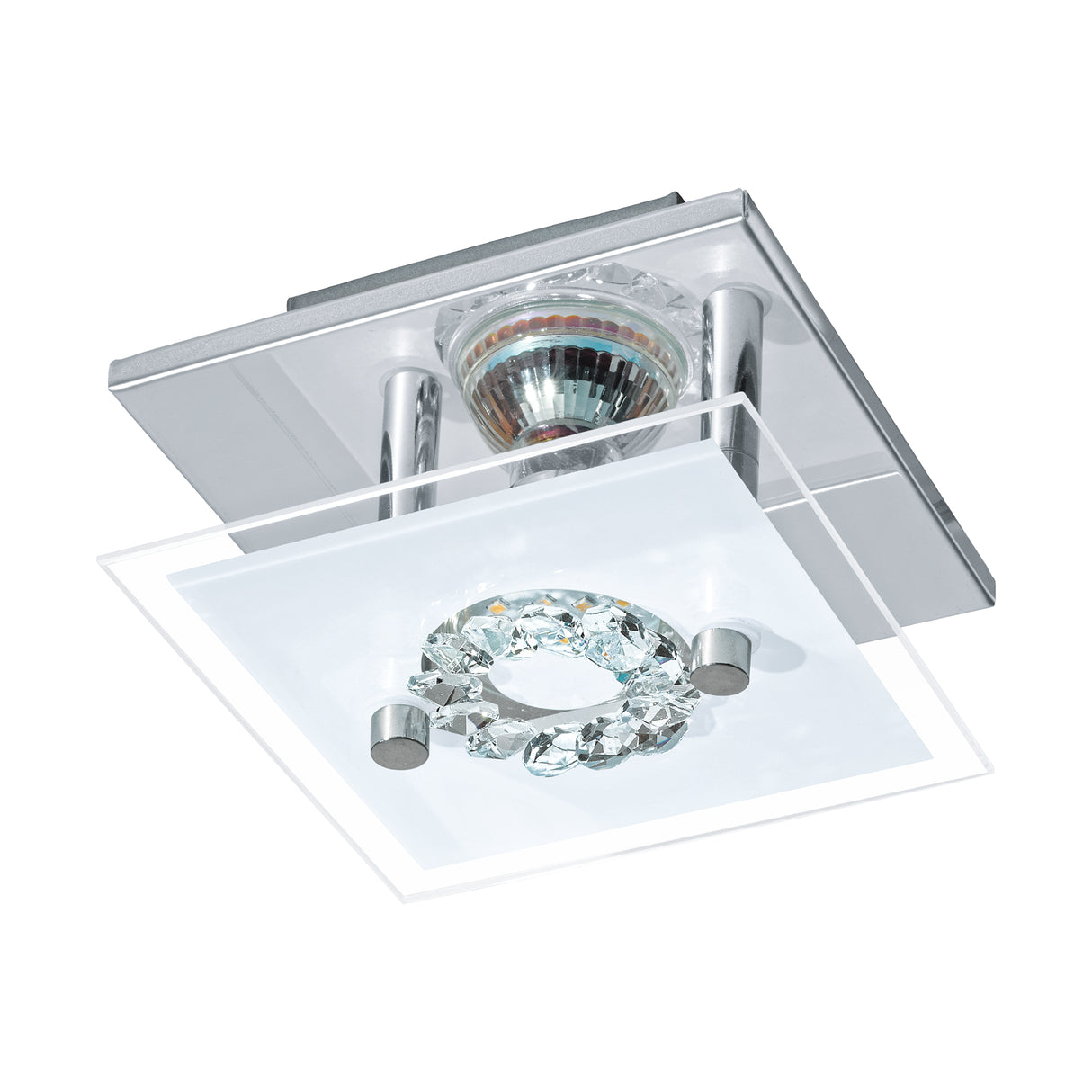 Lámpara Moderno Gris Acero 1 Luz 13x13x8 cm Diseño Único LED 450 Lúmenes - Iluminacion | Bylmo