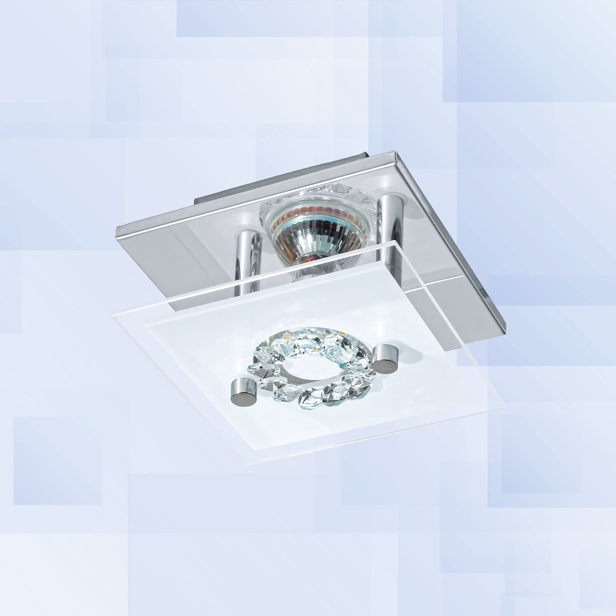 Lámpara Moderno Gris Acero 1 Luz 13x13x8 cm Diseño Único LED 450 Lúmenes - Iluminacion | Bylmo