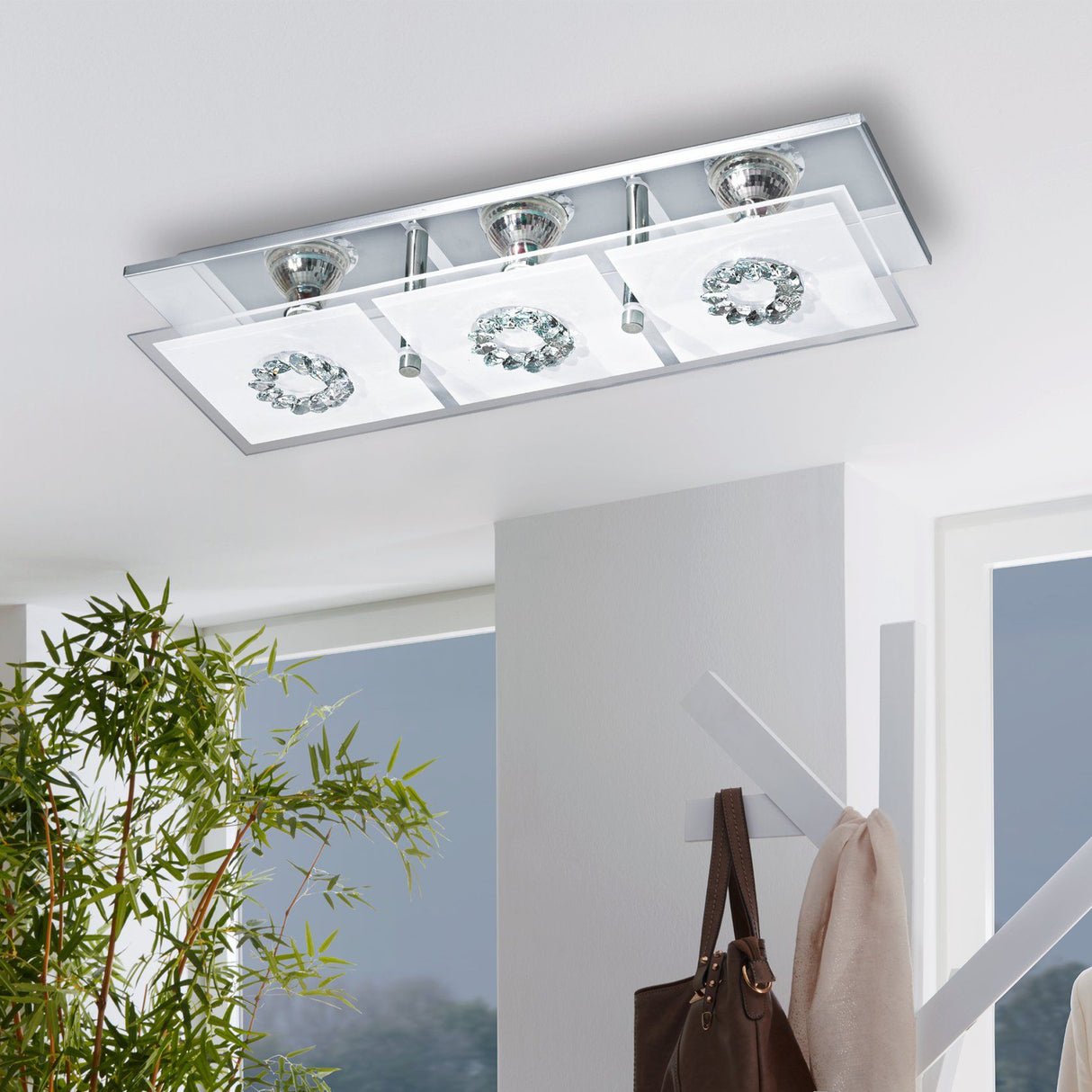 Lámpara Moderno Gris 3 luces 41x13x8cm LED - Iluminacion | Bylmo