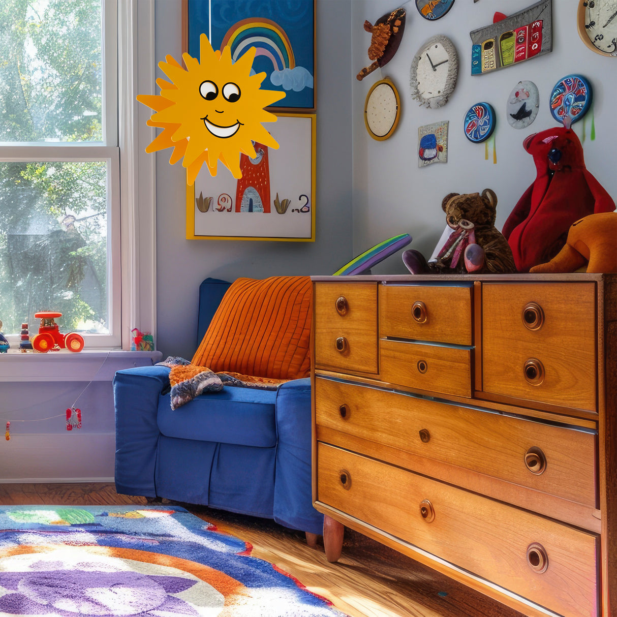 Lámpara Colgante Tropical Dorado Ajustable 1 Luz 38x38x110cm 0.82kg - Iluminacion | Bylmo