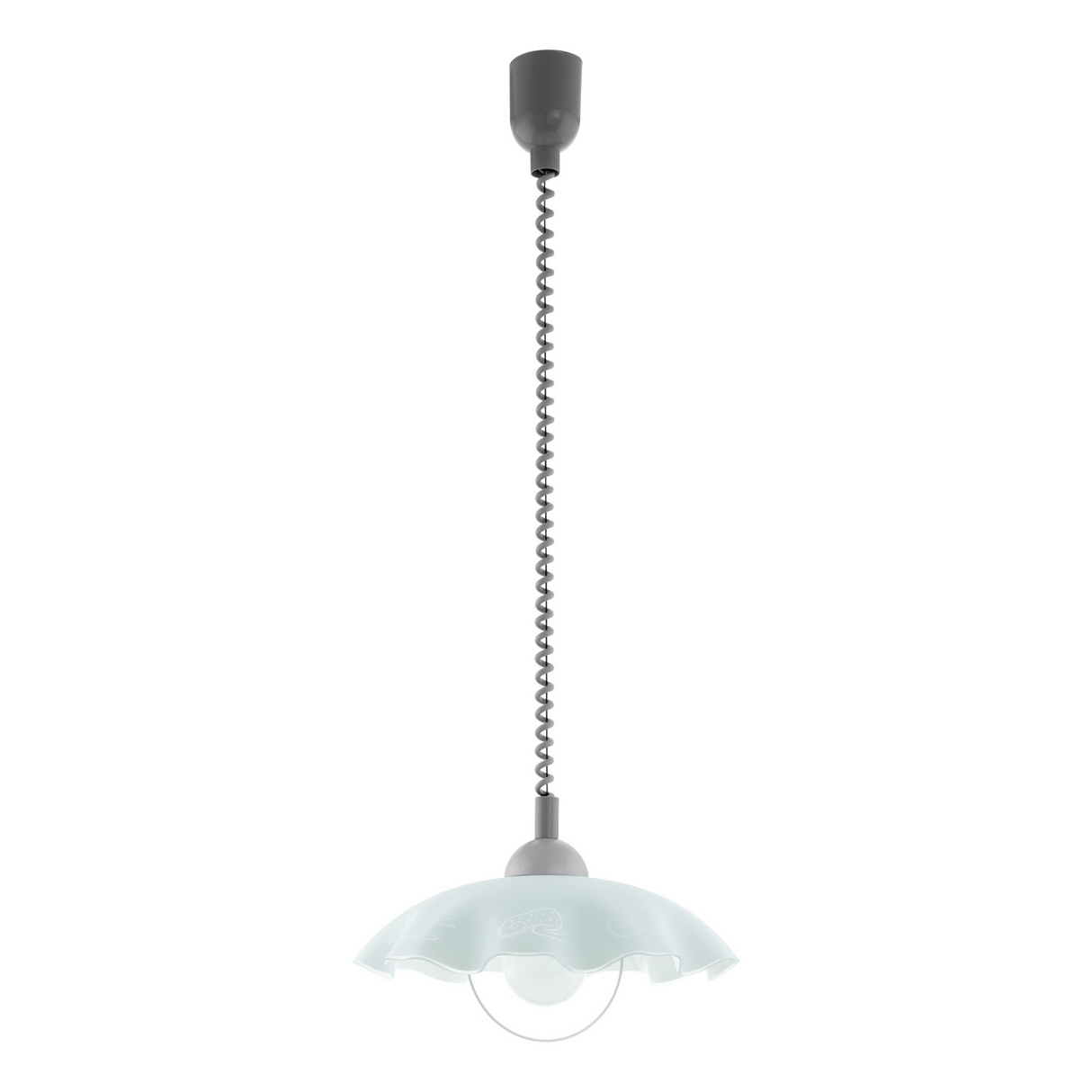 Lámpara Colgante Contemporáneo 41x41x110cm Gris Vidrio Ajustable - Iluminacion | Bylmo