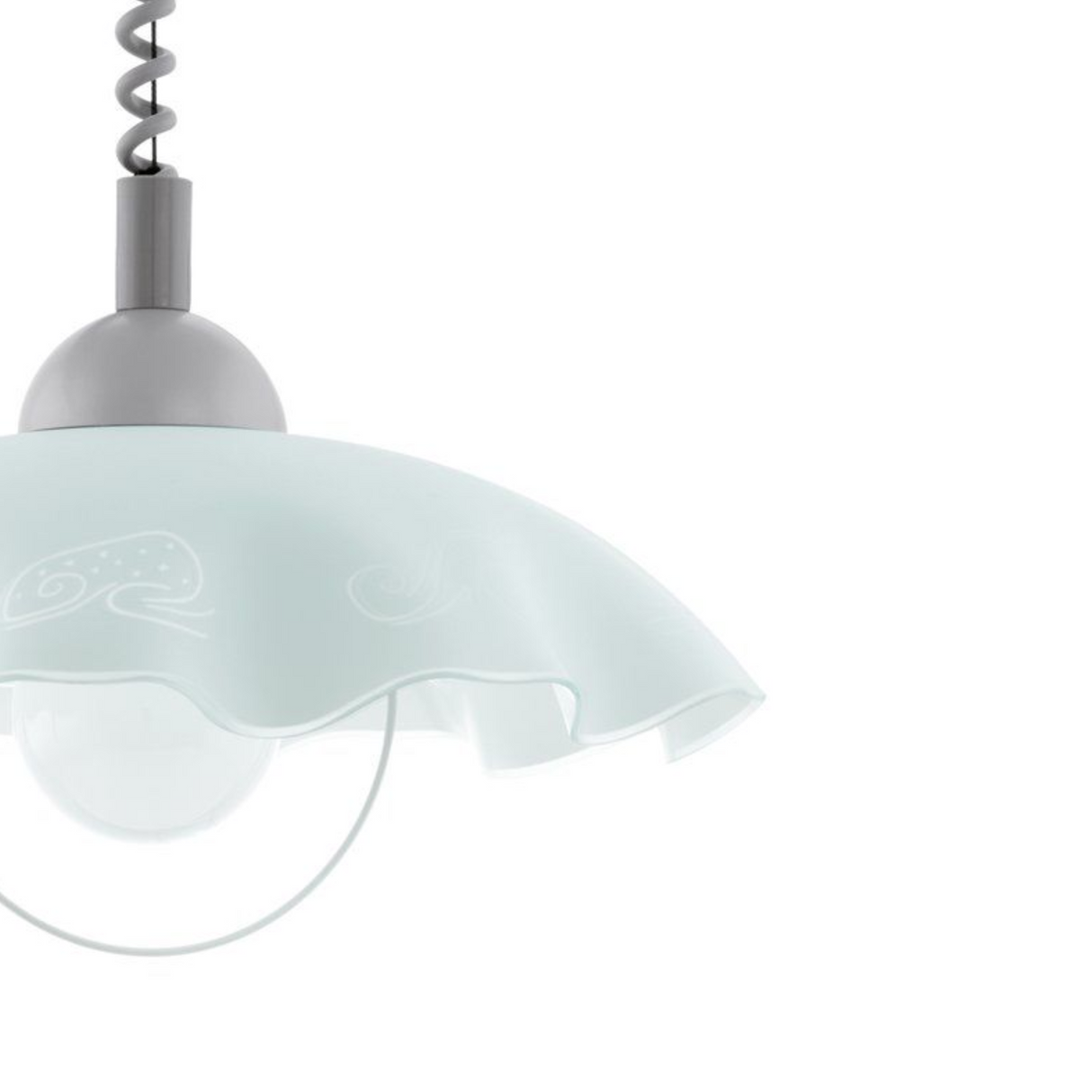 Lámpara Colgante Contemporáneo 41x41x110cm Gris Vidrio Ajustable - Iluminacion | Bylmo