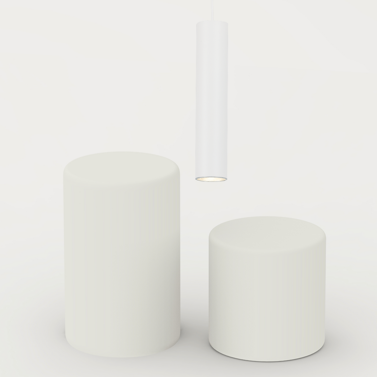 Lámpara Colgante Minimalista Blanco 1 Foco Ajustable LED 9x9x150 cm - Iluminacion | Bylmo
