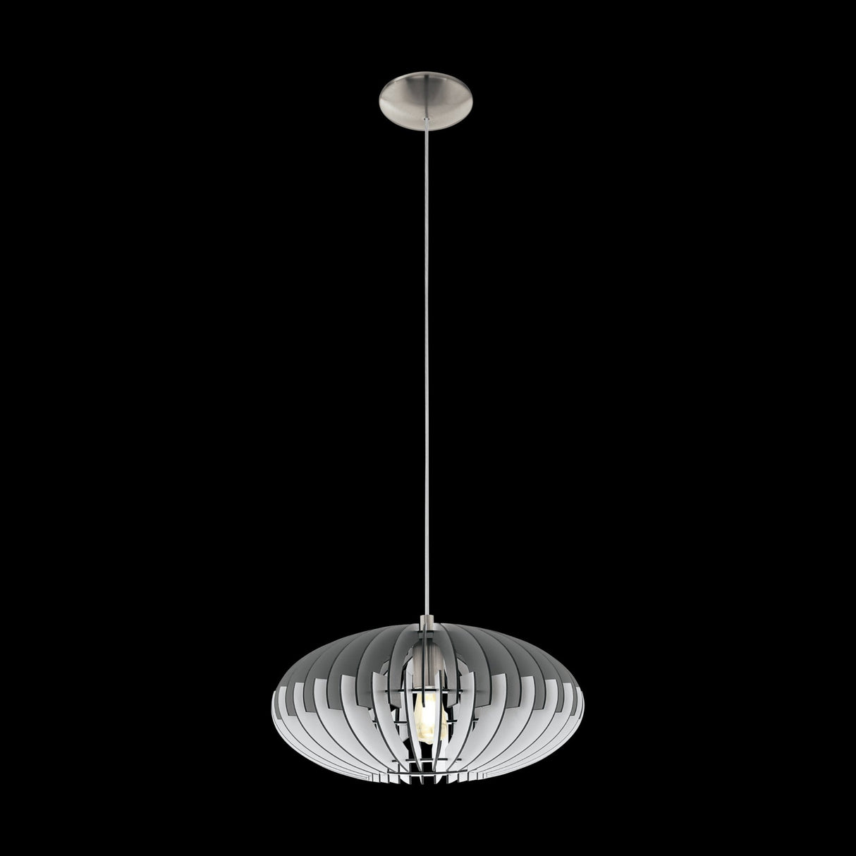 Lámpara Colgante Rústico 1 Luz Gris Madera Ajustable 40x110cm Ambiente - Iluminacion | Bylmo