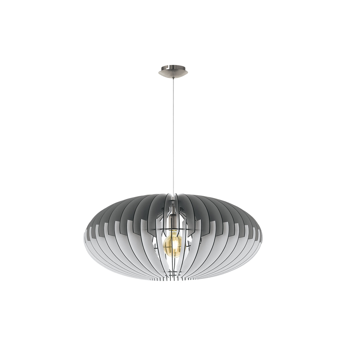 Lámpara Colgante Rústico Gris 1 Foco LED Ajustable 70x200cm - Iluminacion | Bylmo