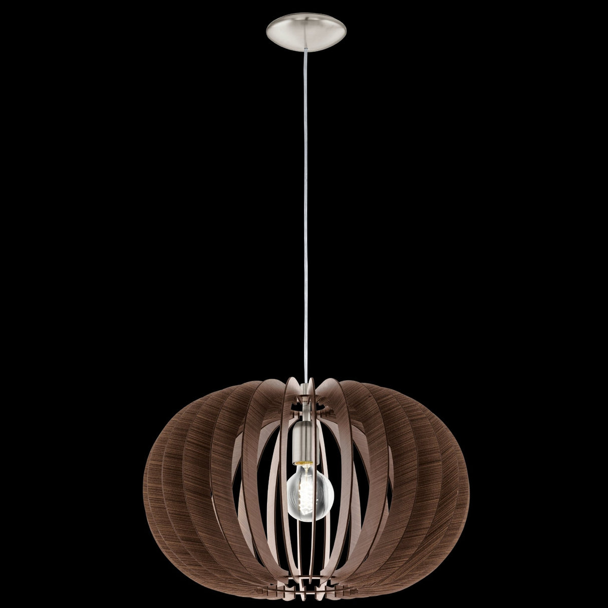 Lámpara Colgante Rústico Madera 1 Luz 50x50x150 cm - Iluminacion | Bylmo