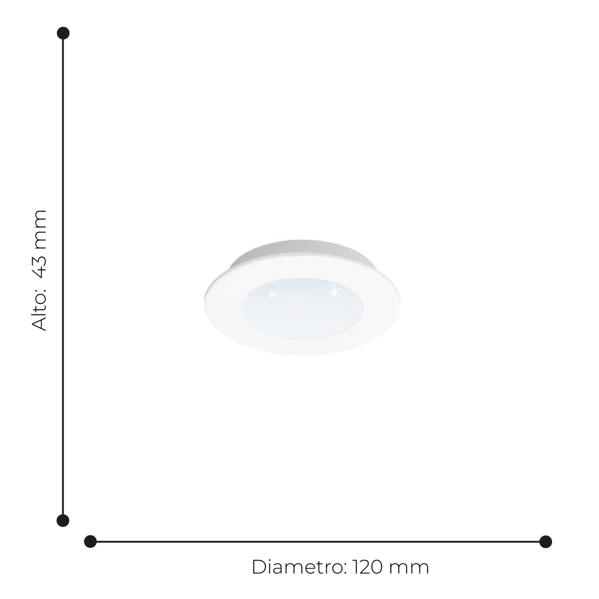 Lámpara Empotrable Contemporáneo Blanco 12x3x4cm LED 510lm IP20 - Iluminacion | Bylmo