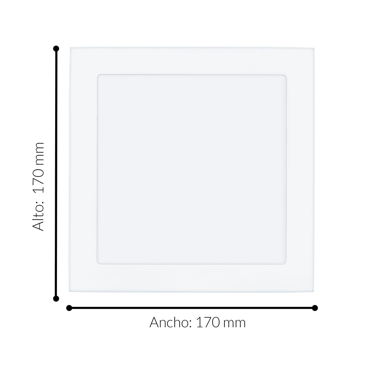 Lámpara Empotrable Contemporáneo Blanco 17x3x17cm LED 1100L 160 IP20 - Iluminacion | Bylmo