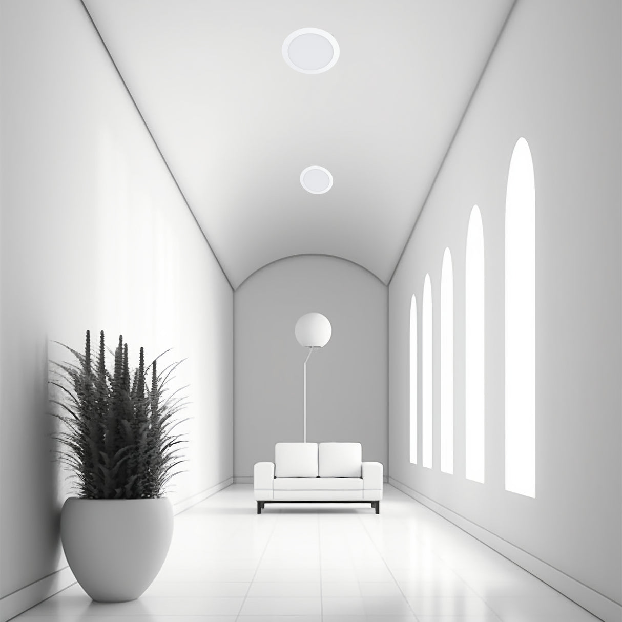 Lámpara Empotrable Contemporáneo 22x22 Blanco LED 1600lm 160 IP20 - Iluminacion | Bylmo