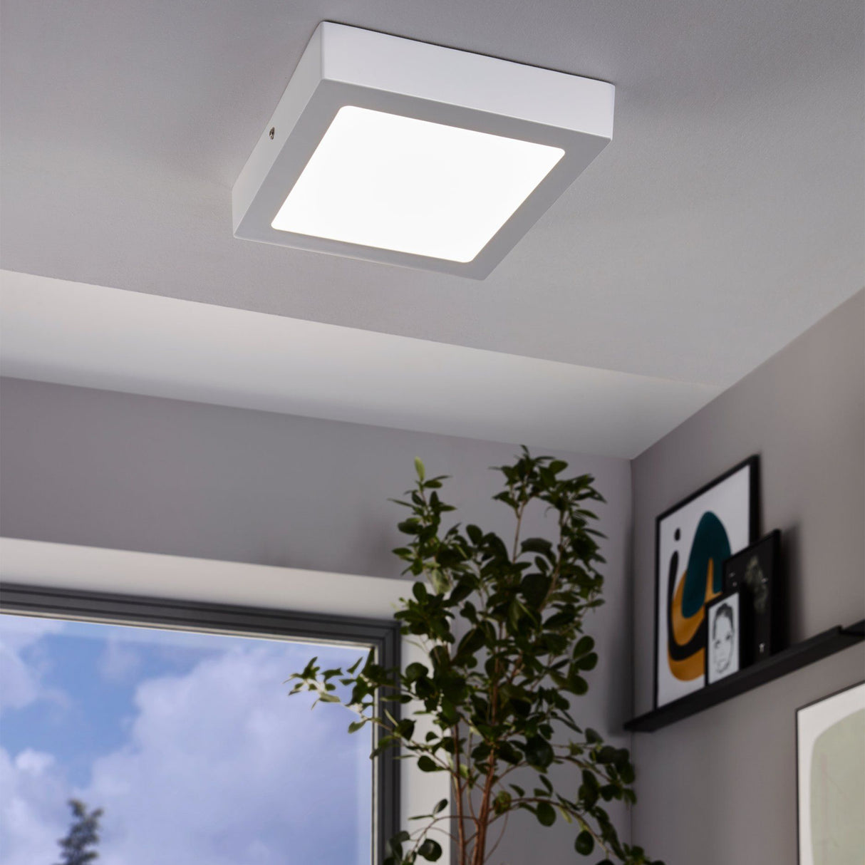 Lámpara de Sobreponer Contemporáneo 22x22 Blanco LED 1600 Lúmenes - Iluminacion | Bylmo