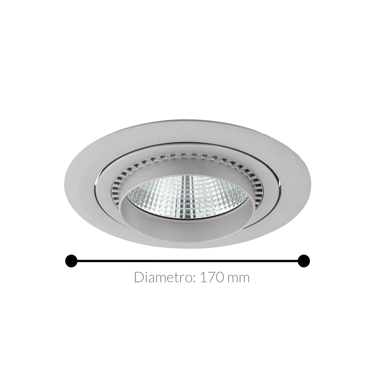 Lámpara Empotrable Contemporáneo Gris 1 Luz LED 1600 lm 17x8x15 cm - Iluminacion | Bylmo