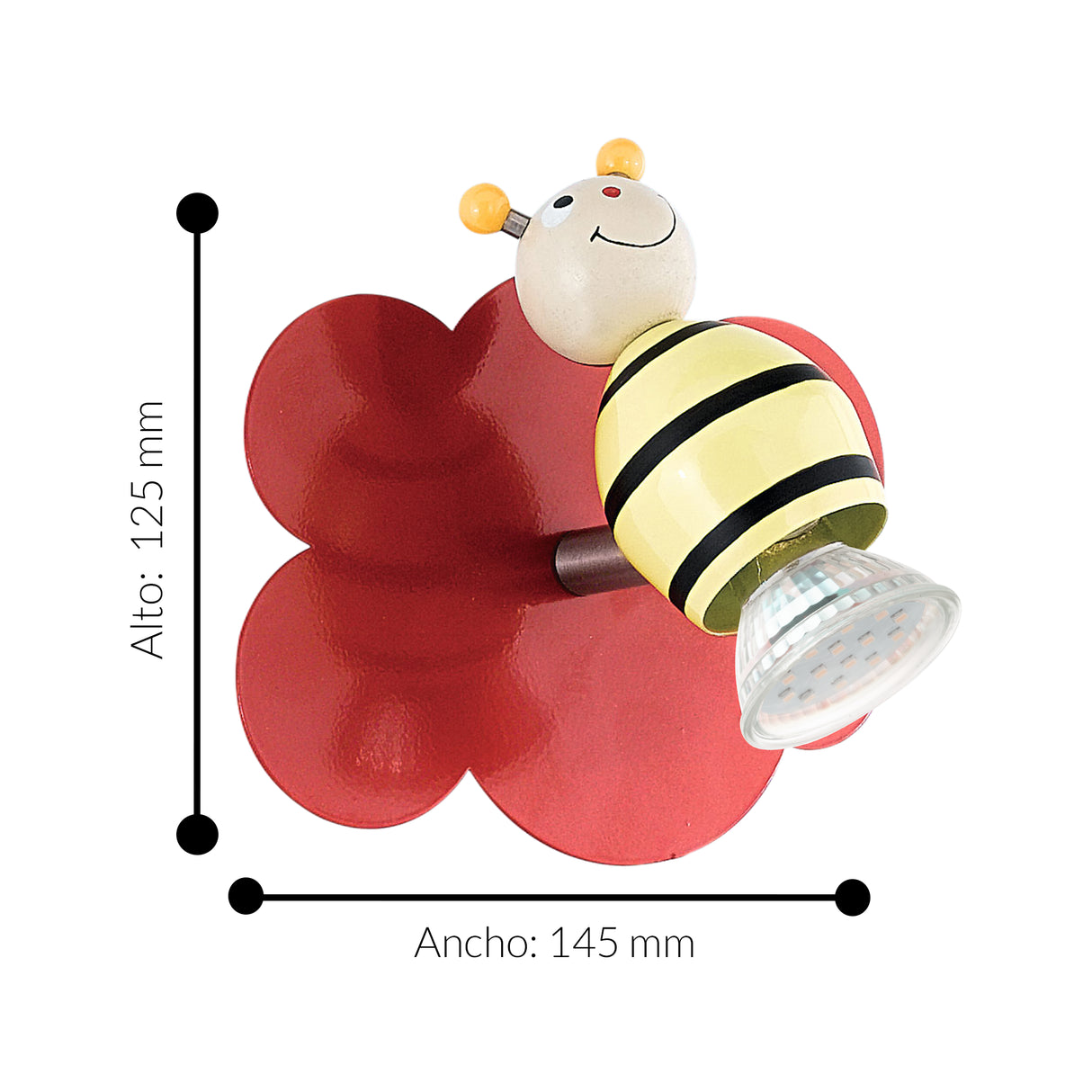 Spot de Iluminación Contemporáneo Rojo 1x14x12cm ACERO Pared - Iluminacion | Bylmo