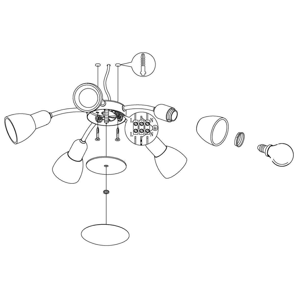 Spot de Iluminación Contemporáneo Gris 47x47cm Ajustable - Iluminacion | Bylmo