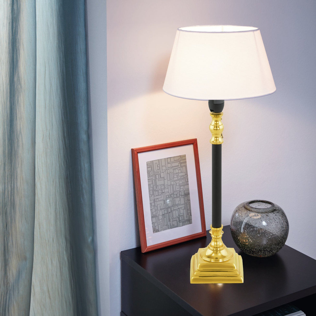 Lámpara de Mesa Vintage Negra Ajustable 1 Luz 9x9x34cm 450 Lumens - Iluminacion | Bylmo