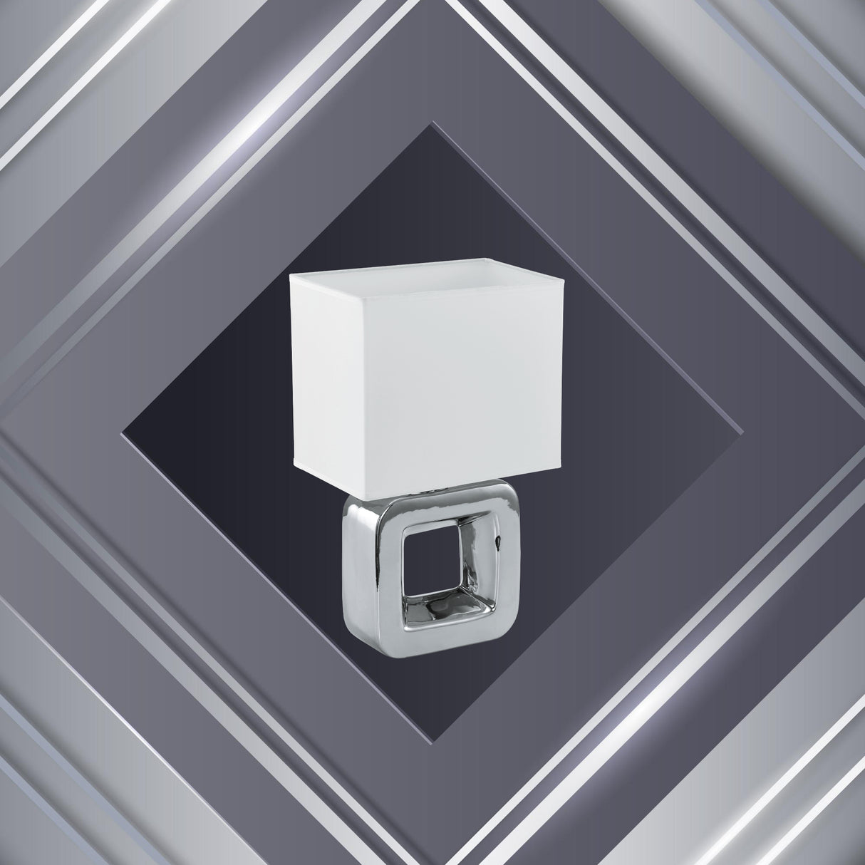 Lámpara de Mesa Contemporáneo Gris Cerámica 1 Luz 13x20x33cm - Iluminacion | Bylmo