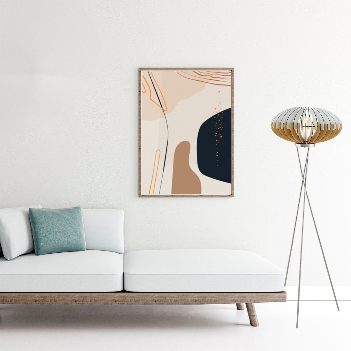 Lámpara de Piso Rústico Gris 1 Luz 160 LED 1100 Lúmenes 153cm 50x50cm - Iluminacion | Bylmo