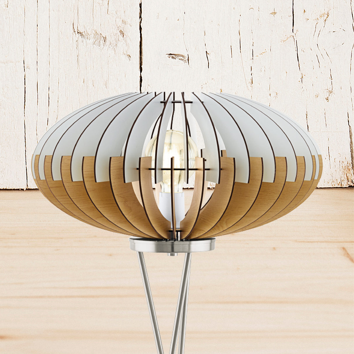 Lámpara de Piso Rústico Gris 1 Luz 160 LED 1100 Lúmenes 153cm 50x50cm - Iluminacion | Bylmo