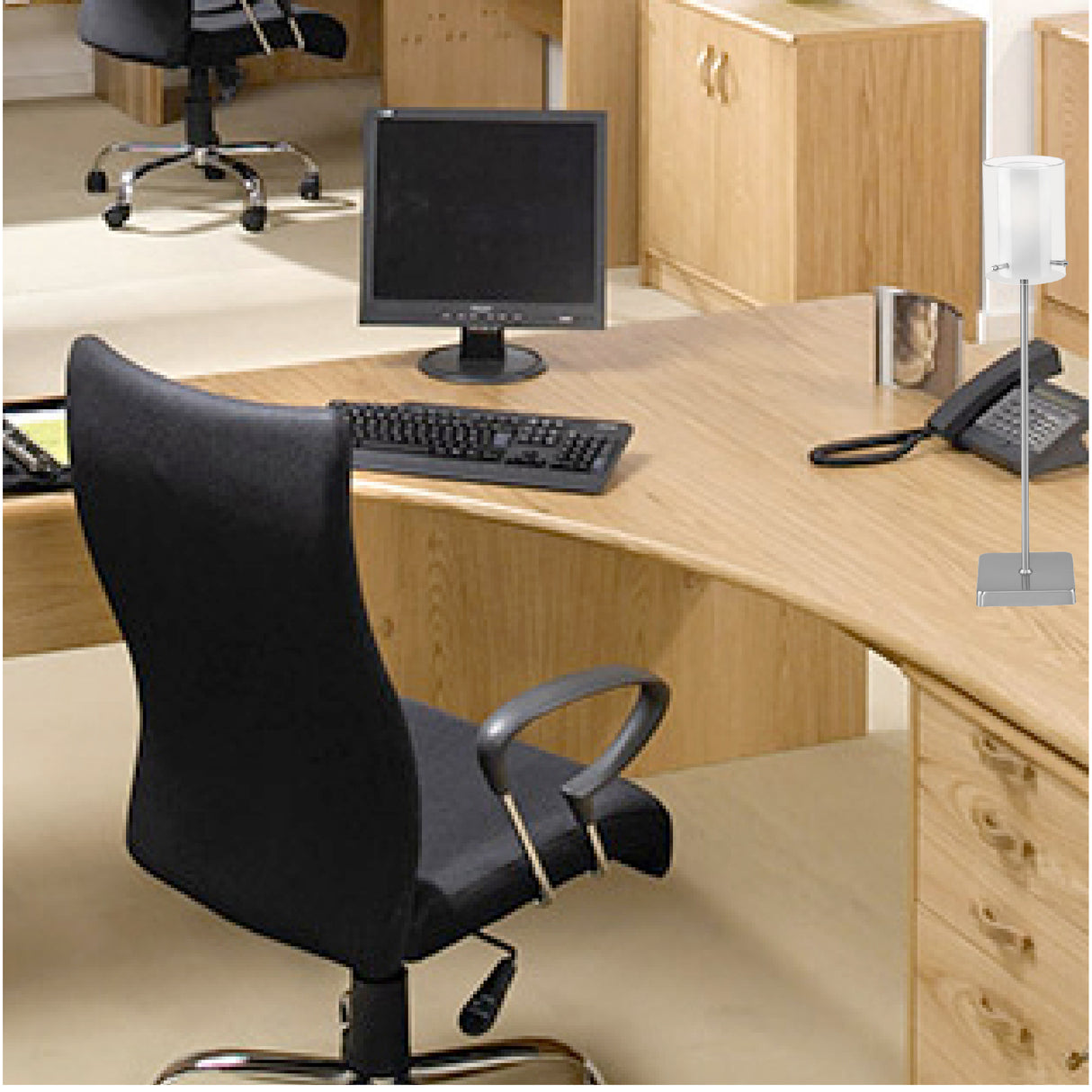 Lámpara de Mesa Moderno Gris Acero 39cm Ambiente LED 450lm - Iluminacion | Bylmo