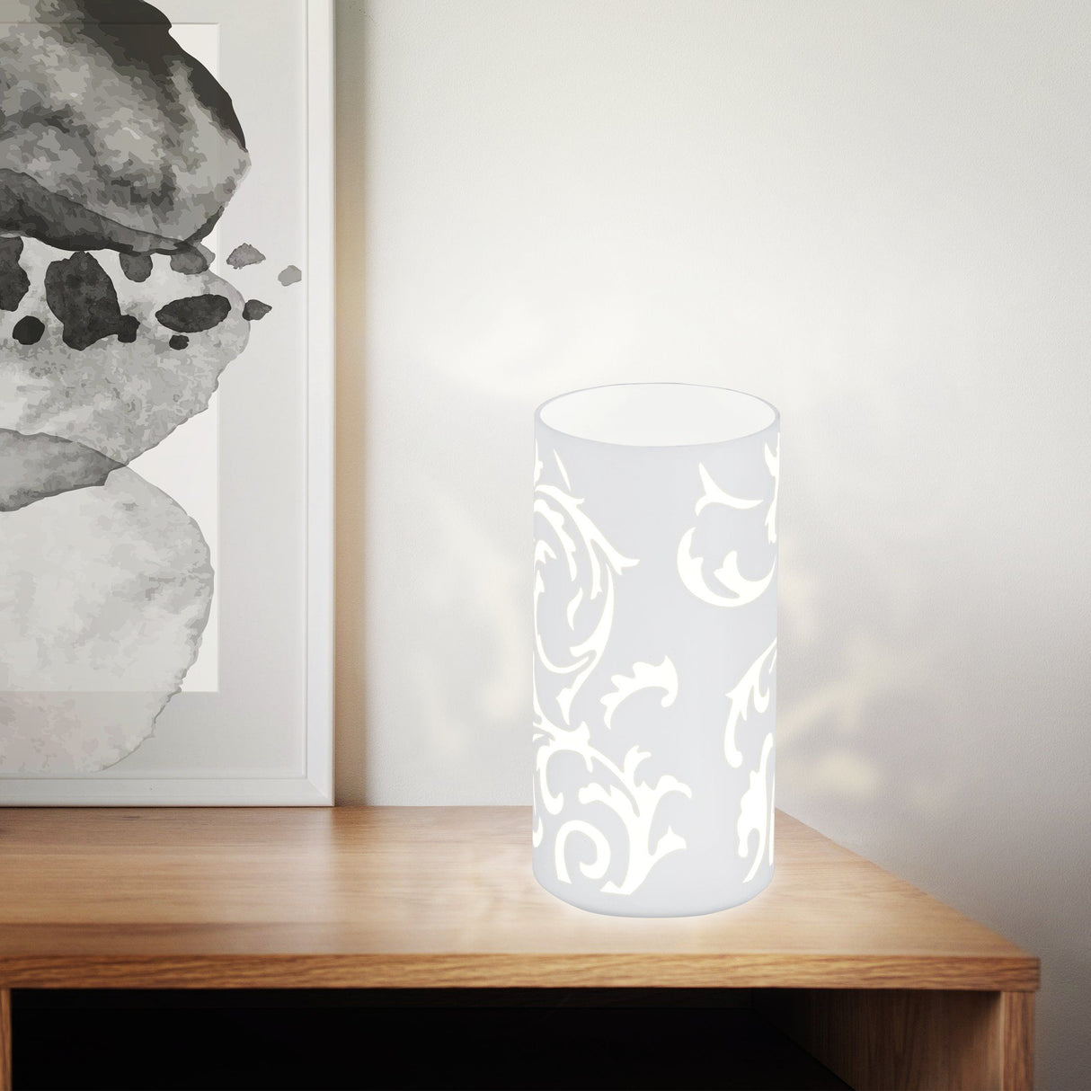 Lámpara de Mesa Contemporáneo ACERO Blanco 1 Luz 10x10x20cm - Iluminacion | Bylmo