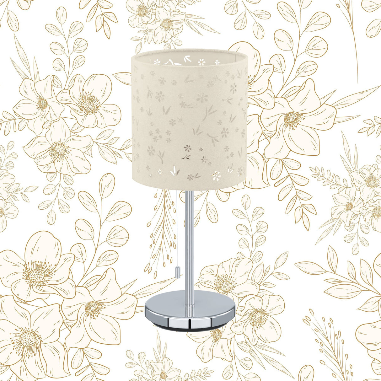 Lámpara de Mesa Contemporáneo Beige 16x16x37cm ACERO 1 Luz IP20 LED - Iluminacion | Bylmo