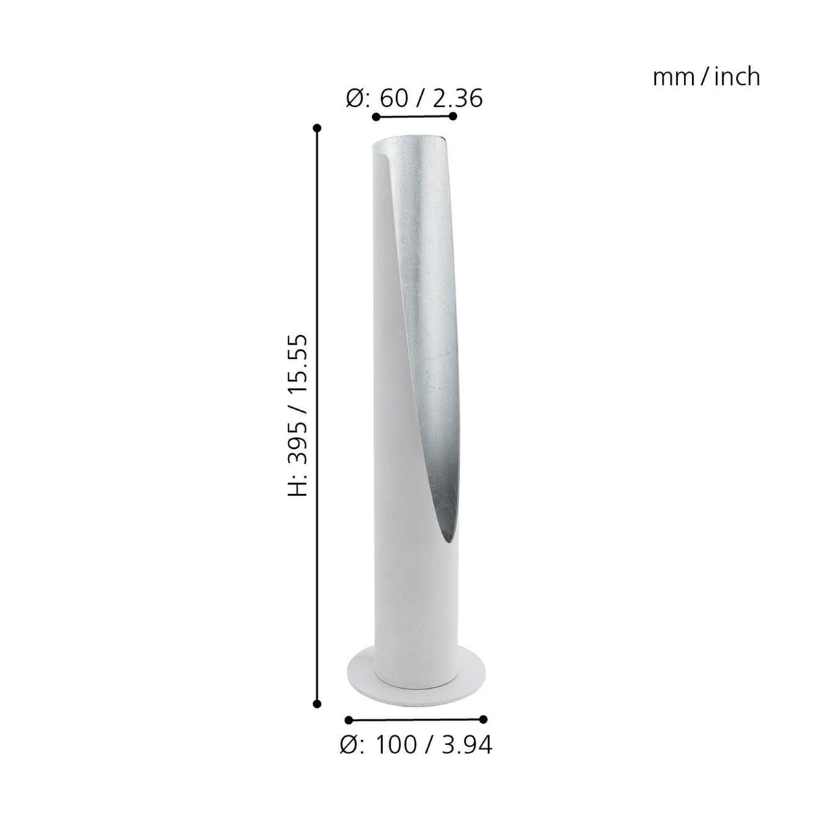 Lámpara de Mesa Industrial Blanca 39cm Diseño Industrial - Iluminacion | Bylmo